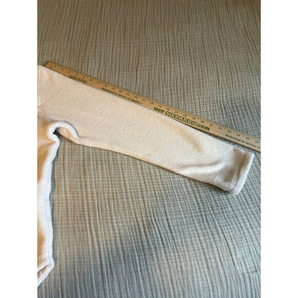tXs Quarter button fleece pullover Ivory Size XL w/ Pocket. Super warm and cozy - Picture 5 of 6